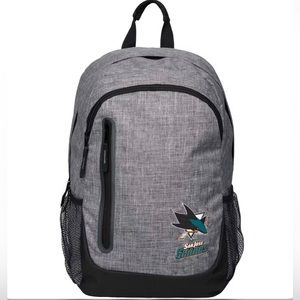 NWT San Jose Sharks Heathered Gray Backpack